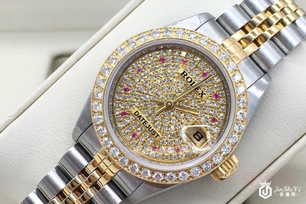 二手劳力士女装日志型系列间金机械腕表