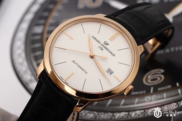 二手芝柏1966系列18k玫瑰金机械表