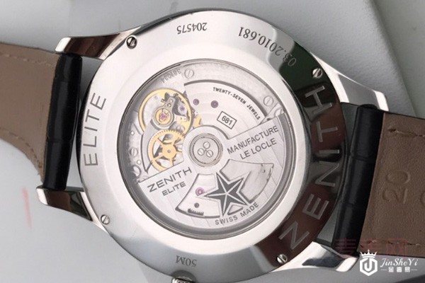 二手真力时菁英系列男士机械腕表表背细节图
