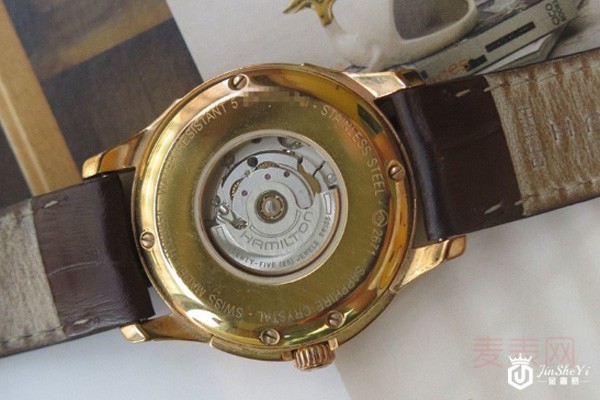 二手汉米尔顿卡其野战系列自动机械腕表背透图