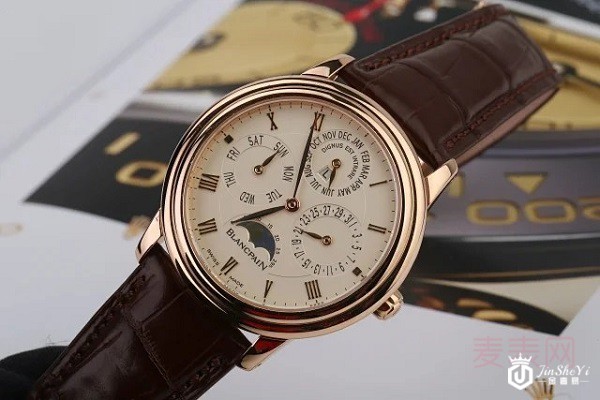 二手宝珀经典18K玫瑰金6056-3642A-55手表
