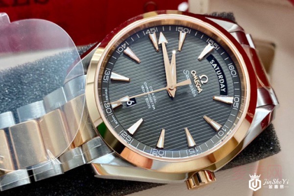 二手欧米茄间金款自动机械计时腕表