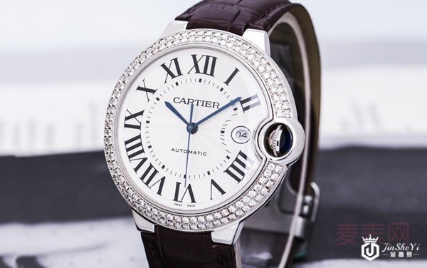 二手卡地亚蓝气球系列后镶钻自动机械男士手表图