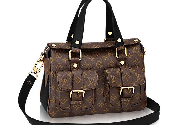 复古风Mo<i></i>nogram Manhattan LV邮差包回收