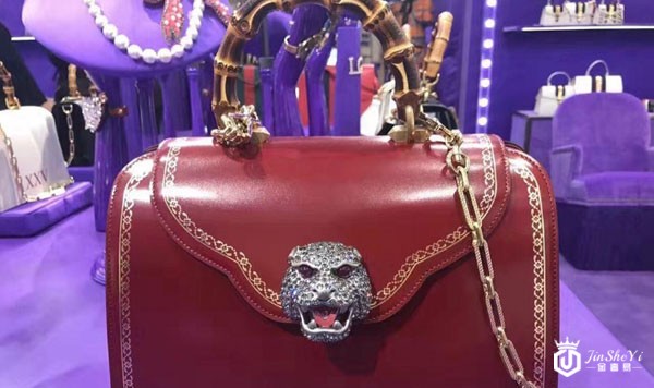 新款古驰镶钻虎头竹节包