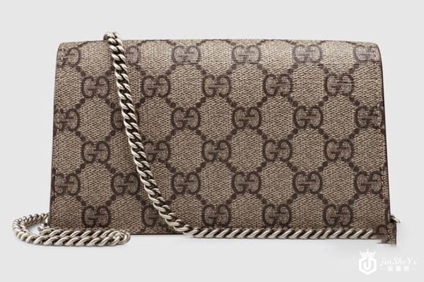 古驰酒神帆布GG单肩包背面展示图