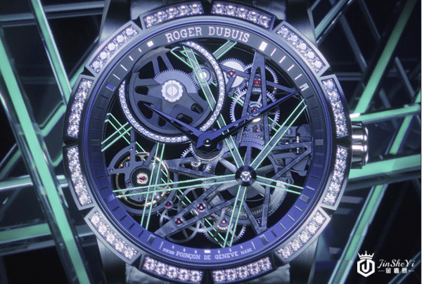 二手罗杰杜彼Excalibur Blacklight星际镂空手表图