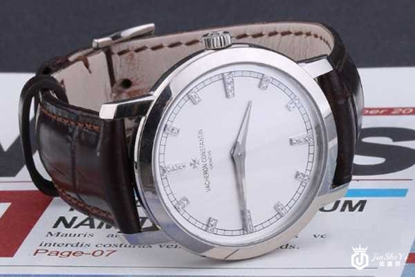 二手江诗丹顿镶钻白盘自动机械腕表