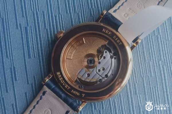 宝玑经典系列5187BR自动机械手表表背机芯展示图