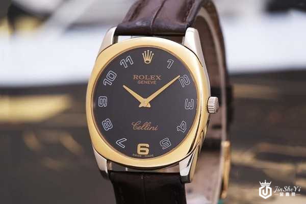 二手劳力士切利尼系列 18K玫瑰金手动机械男士手表图