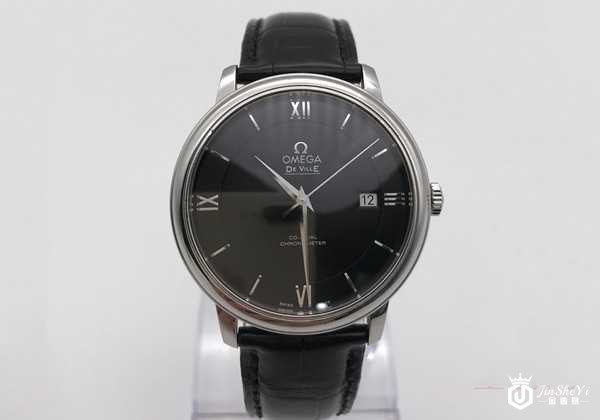 二手欧米茄蝶飞黑面男士自动机械手表图