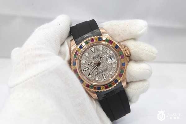 二手劳力游艇名仕系列116695彩虹圈手表图片 二手劳力游艇名仕系列116695彩虹圈手表图片