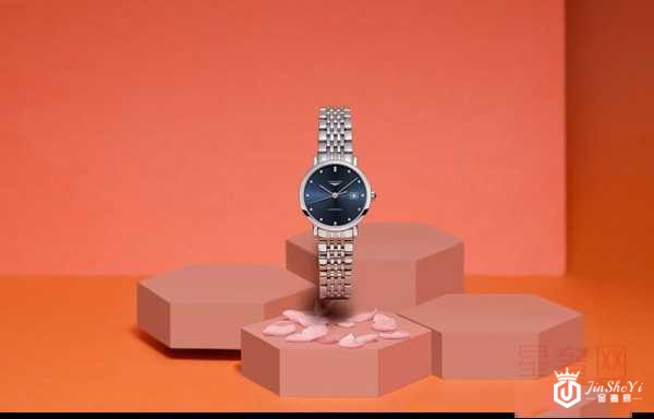 二手浪琴表博雅系列钻石时标在蓝色表盘手表图
