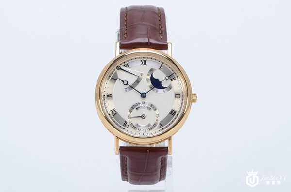 二手宝玑经典系列黄金月相日期动力储备自动机械男表图 二手宝玑经典系列黄金月相日期动力储备自动机械男表图