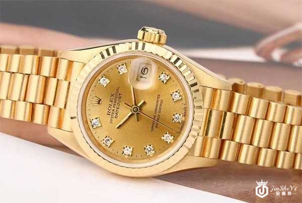 二手劳力士日志型18K黄金自动机械女表图
