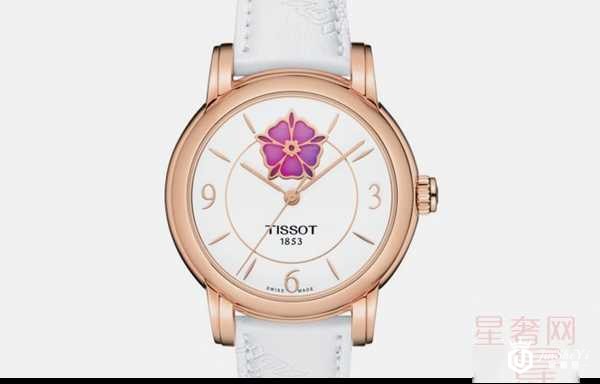 二手天梭Lady Heart开心系列腕表玫瑰金PVD不锈钢表壳手表图