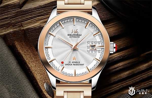 二手老上海手表流转系列18K真金金星自动机械男表图