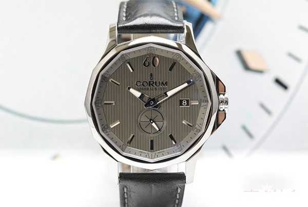 二手昆仑海军上将系列银灰色机械手表图