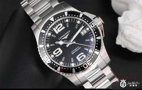 二手浪琴康卡斯系列钢带男士石英银盘钢带手表图