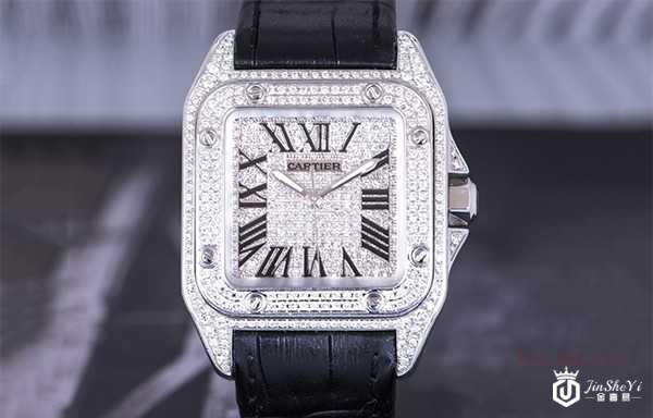 二手卡地亚山度士系列自动机械男士手表图