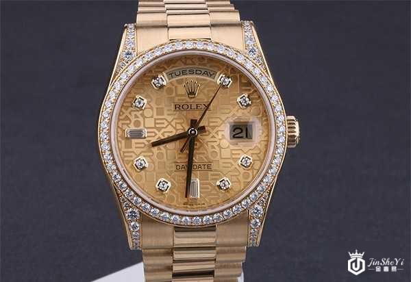 二手劳力士星期日历型系列金表男士自动机械男表图