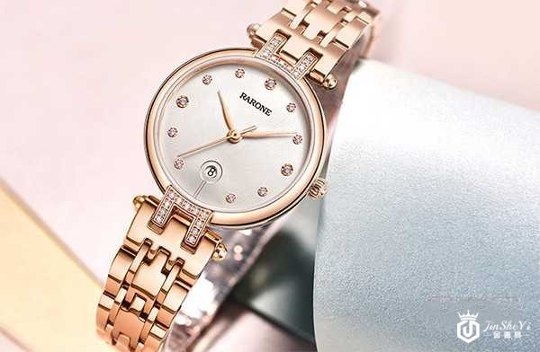 二手雷诺圣诞节礼物时尚简约石英女钢带防水女表图