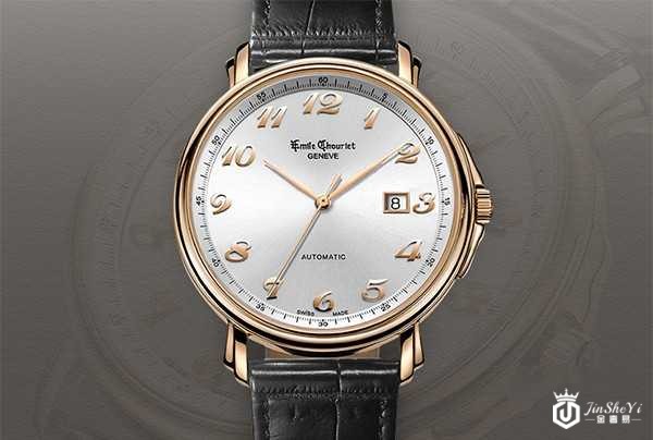 二手艾米龙莱蒙系列鳄鱼皮带玫瑰金机械男表图