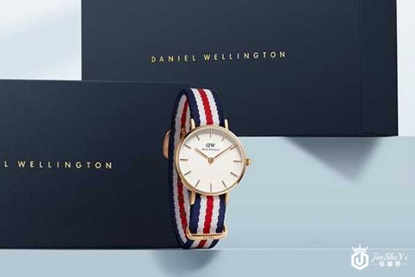 二手DW红白蓝金边手表图片