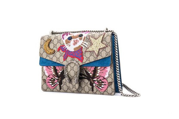 名包回收一般几折？上海哪里回收二手名包？金奢易网,古驰猫咪贴花刺绣酒神包